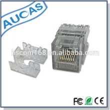 Transparente multi Colores como amplificador rj45 cat6 modular jack cat5e modular jack para cat5e lan sistema